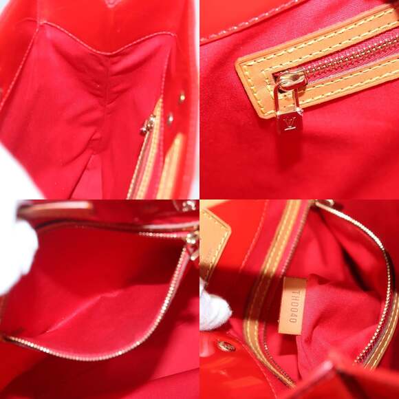 LOUIS VUITTON Monogram Vernis Reade MM Hand Bag Red Rouge M91086 - Picture 12 of 12